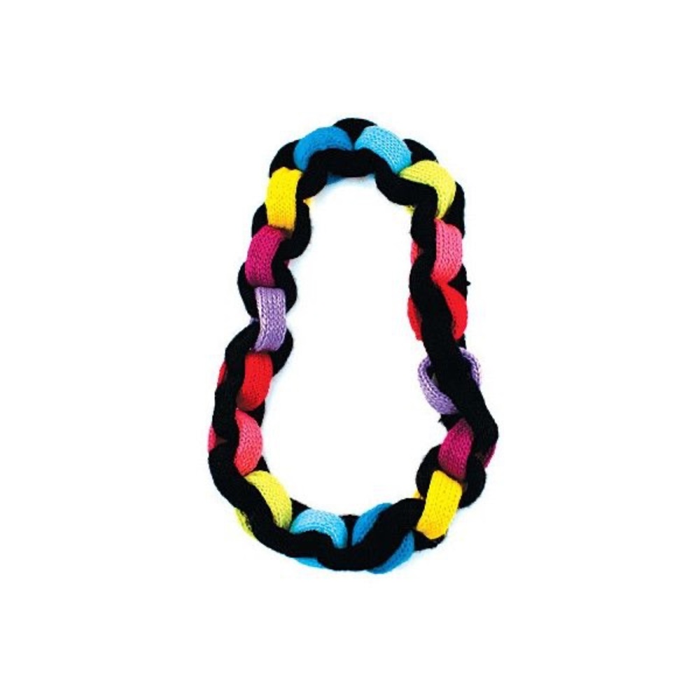 LITTLE MISS MATCHED chunky knit chain link scarf